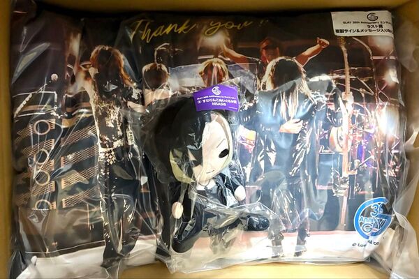GLAY エンタメくじ vol.2 すわりんこ HISASHI ラストワン賞 複製サイン&メッセージ入りBIGクッション