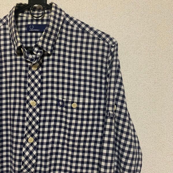 【FRED PERRY】フレッドペリー 長袖 ギンガム チェック シャツ S