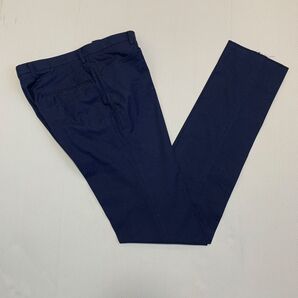 【美品】ネイビー ストレッチ スラックス 79 千鳥格子