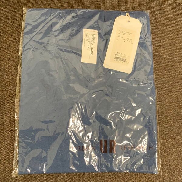 【新品】USA製 アーバンリサーチ Vネック 半袖 Tシャツ M made in USA ネイビー