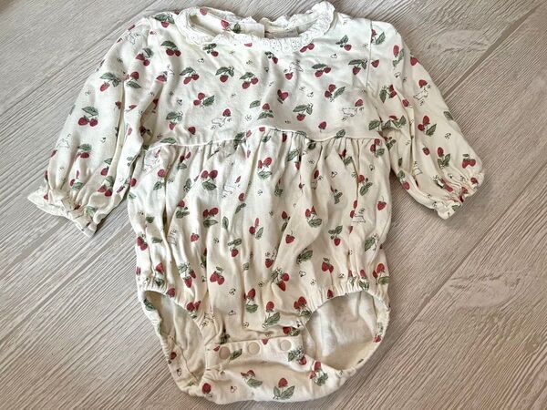 フタフタ バースデイ 70サイズ ロンパース ベビー服 長袖