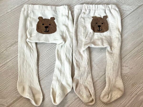 GAP くまけつタイツ 2点セット 0-12m