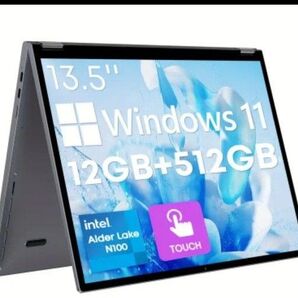 【FreeBook2-in-1タッチスクリーン】、13.5インチ 512GBSSD12GBRAM、1Intel N100