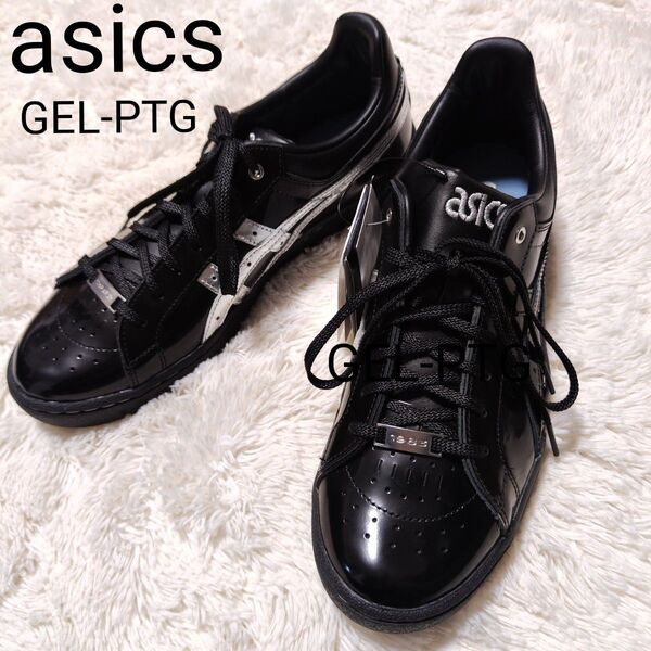 ASICS GEL-PTG ゲル ポイントゲッター 元旦モデル パテントレザー 28.0cm ブラック 光沢