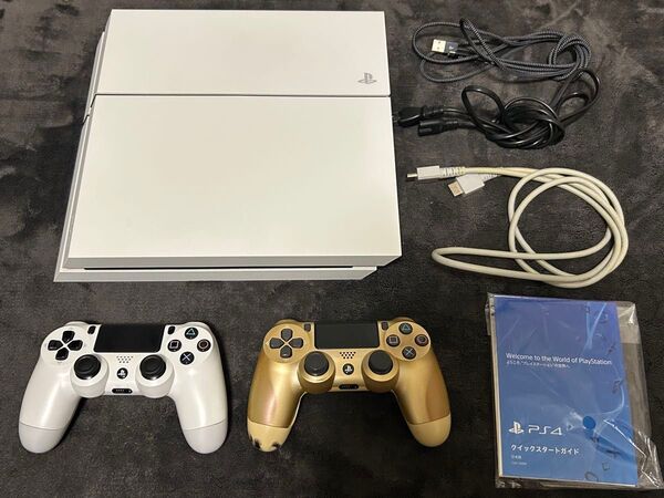 ps4 CUH-1200A 500GBホワイト 純正コントローラー2個 箱付き