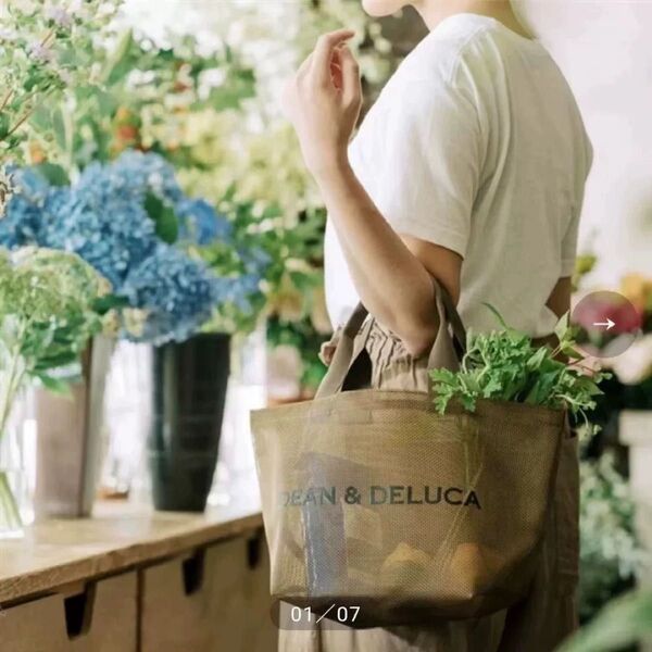 ディーン&デルーカ DEAN&DELUCA メッシュトート Sサイズ ゴールド