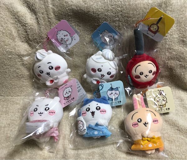 ちいかわ ホイップ誕生日なマスコット ちいかわもぐもぐ本舗 店員さんなマスコット ちいかわ ハチワレ うさぎ 6点セット
