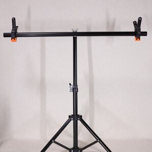 背景幕T型スタンド 背景布 黒/白/グレー/シャンパンゴールド W68×H75cm