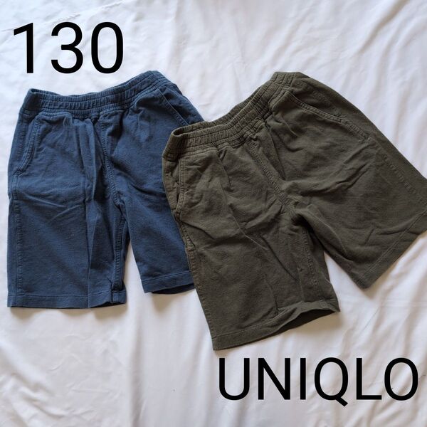 ボトムス 130 UNIQLO 半ズボン 子ども服 キッズ服 ユニクロ ネイビー 短パン