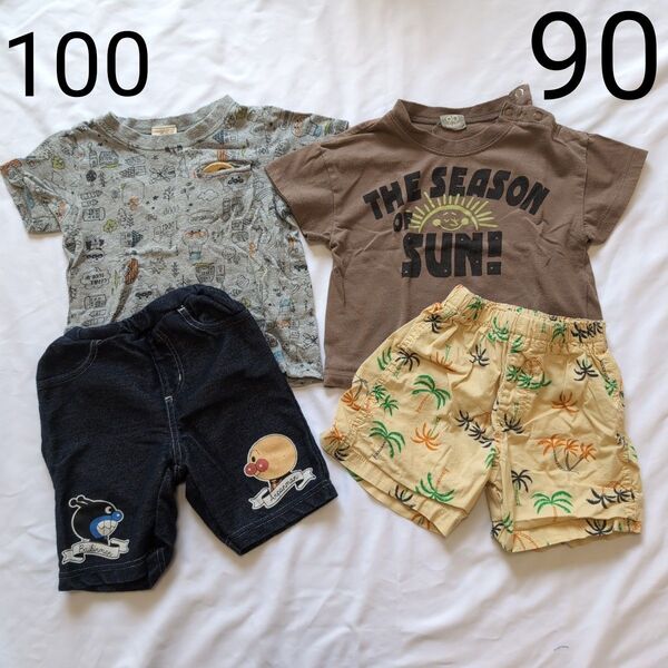 セットアップ 半袖 半ズボン アンパンマン 90 100 ベビー服 子ども服 男の子 上下セット トップス