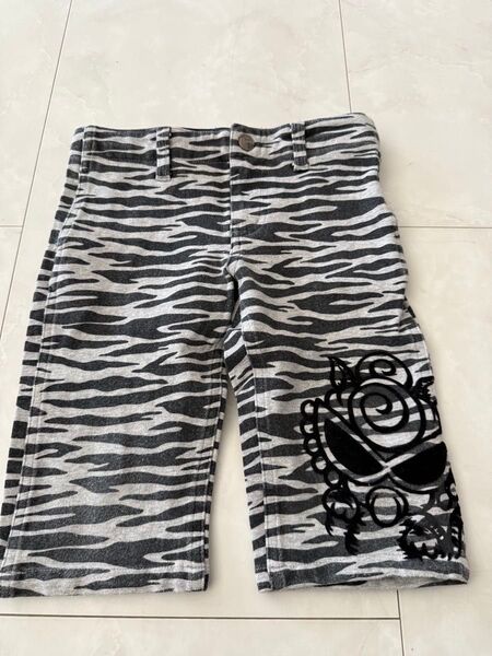 ヒステリックミニ ハーフパンツ ゼブラ柄 グレーシルバー120