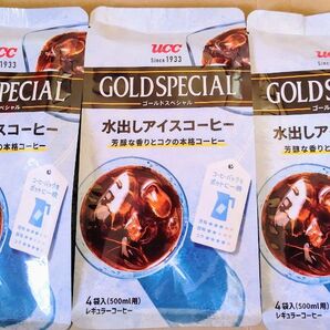 UCC ゴールドスペシャル 水出しアイスコーヒー 4袋入×3袋 まとめ売り