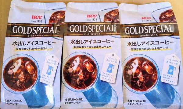 UCC ゴールドスペシャル 水出しアイスコーヒー 4袋入×3袋 まとめ売り
