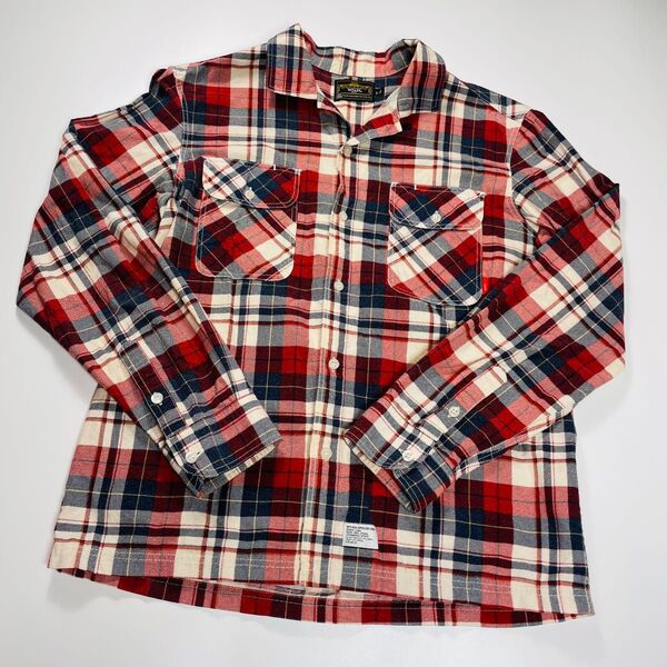 【美品】WTAPS ダブルタップス チェックシャツ ネルシャツ L 長袖