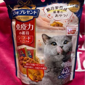 コンボ プレゼント キャット 免疫力の維持 シーフードミックス味 42g(3g×14袋)1袋