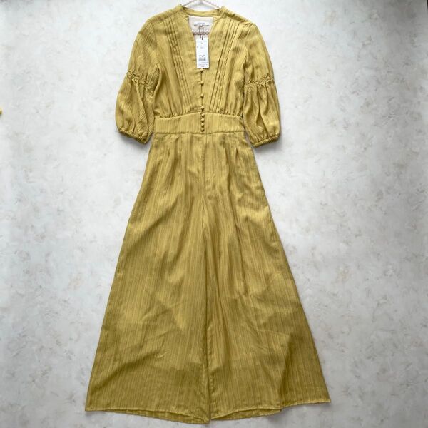 【新品】 LOVELESS ラブレス オールインワン ロンパース つなぎ パンツ フォーマル 結婚式 パフスリーブ 34 マキシ丈