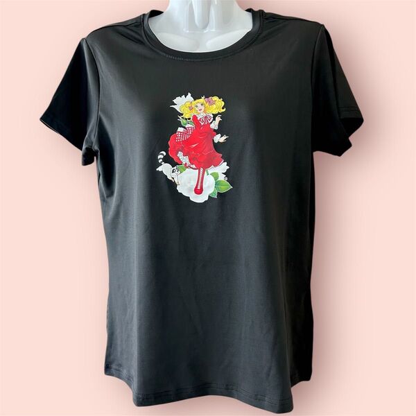 レディース プリントTシャツ 女の子 ブラック