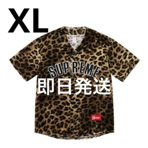 XL 即日発送 Supreme Velvet Baseball Jersey Leopard シュプリーム レオパード
