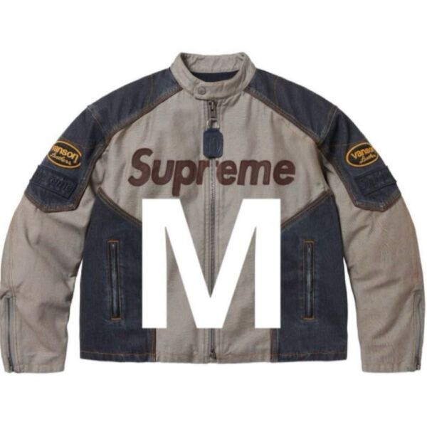 M Supreme Vanson Leathers Cordura Cotton Jacket Denim シュプリーム