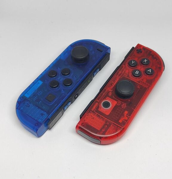 ジョイコンクリアレッド クリアブルー カスタム ニンテンドー スイッチ