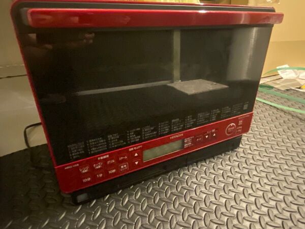 【整備済み】HITACHI 過熱水蒸気オーブンレンジ ヘルシーシェフ MRO-VS8 レッド 2019年式