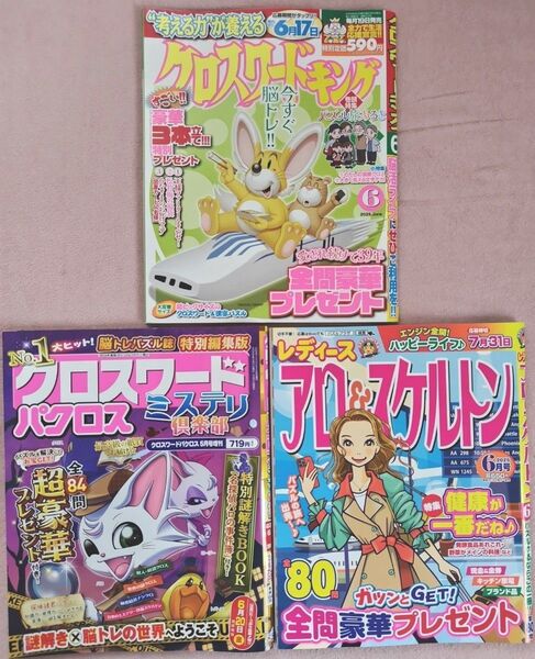 クロスワード アロー スケルトン 未使用パズル誌 3冊セット