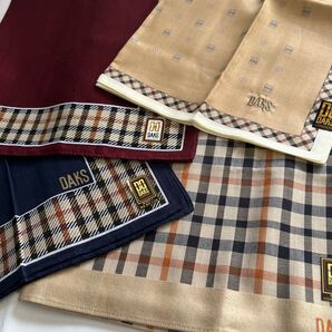 未使用 DAKS ハンカチ 4枚セット チェック柄 ブランドハンカチ セット