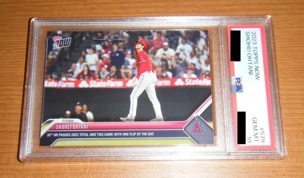 PSA10 最高評価 鑑定済 2023 Topps Now 大谷翔平 #579 バットフリップ Shohei Ohtani
