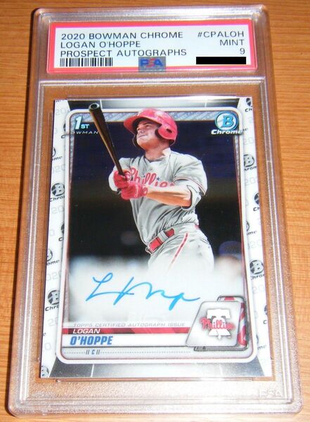 PSA9 鑑定済 Logan O'hoppe Topps 1st BOWMAN Auto ローガン・オホッピー直筆サインカード