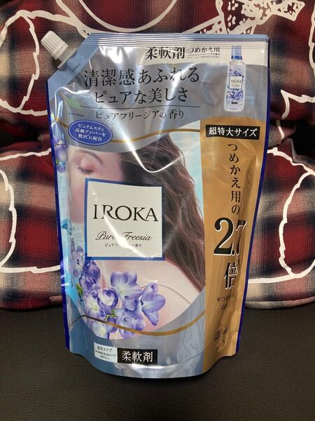 フレア フレグランス IROKA 柔軟剤ピュアフリージア スパウト1200ml×1 イロカ