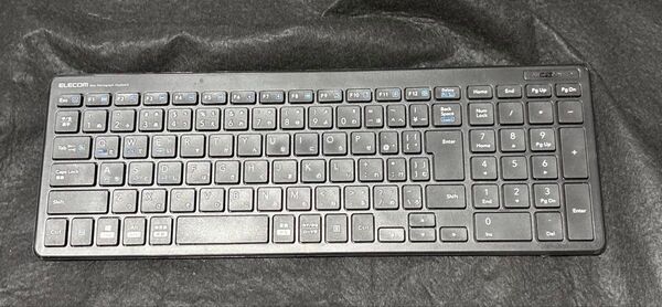 【動作良好】ELECOM Bluetoothキーボード TK-FBP101BK ブラック 薄型・テンキー付