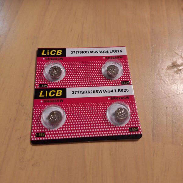LiCB 4個 SR626SW ボタン電池 時計用 腕時計