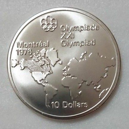 カナダ モントリオール オリンピック 記念 10ドル 銀貨