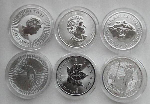 1オンス銀貨 3種 6枚 ファインシルバー 純銀