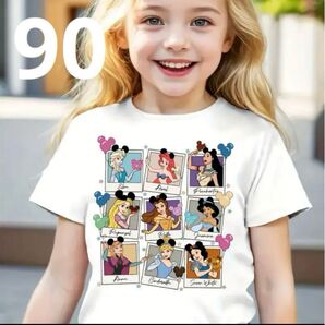 ディズニープリンセス Tシャツ 90サイズ ホワイト