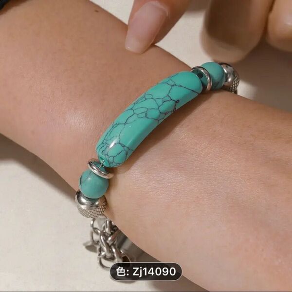 ターコイズ ブレスレット シルバー これからの季節におすすめです♪