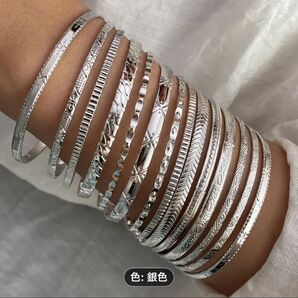 シルバー メタルバングル まとめ売り