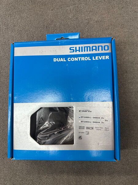 未使用品、SHIMANO st-2400 Claris デュアルコントロールレバー 2x8用