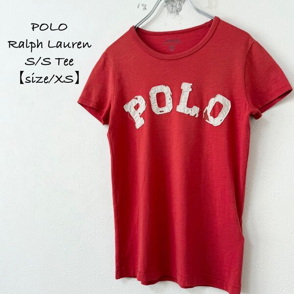 Polo Ralph Lauren★ポロラルフローレン★半袖Tシャツ★POLOロゴ★Red×White/レッドホワイト/赤白★XS