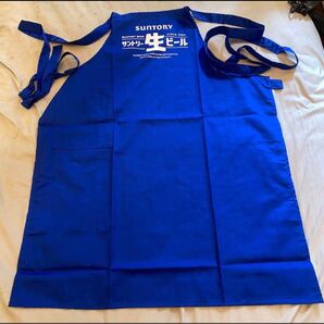サントリー 生ビール エプロン 青 ブルー 未使用品