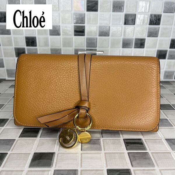 Chloe クロエ アルファベットチャーム 長財布 二つ折り a450