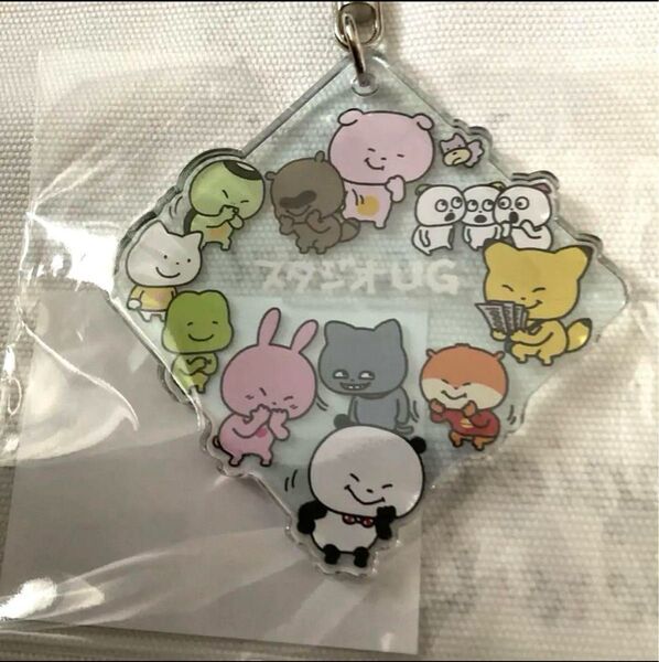 限定販売 にしむらゆうじ スタジオUG アクリルキーホルダー 集合 (うふふふ)ごきげんぱんだ こねずみ ラブラビットわるめのねこ