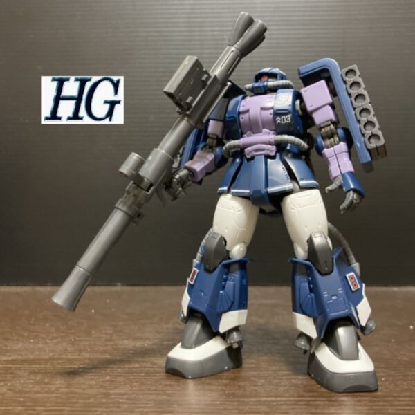 uuガンプラ完成品ジャンク 機動戦士ガンダム ジ・オリジン HG 1/144 高機動型ザク(黒い三連星仕様)