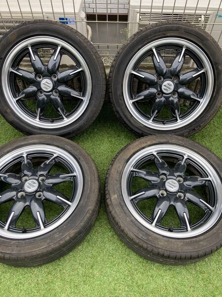 【4本送料込】165/55R15 夏タイヤ スズキ純正ホイールセット