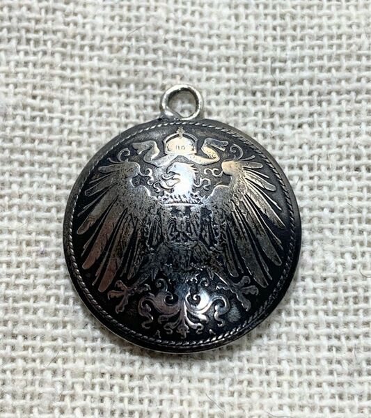 1896年 ドイツコイン アンティーク コインを使ったペンダントヘッド ハンドメイド