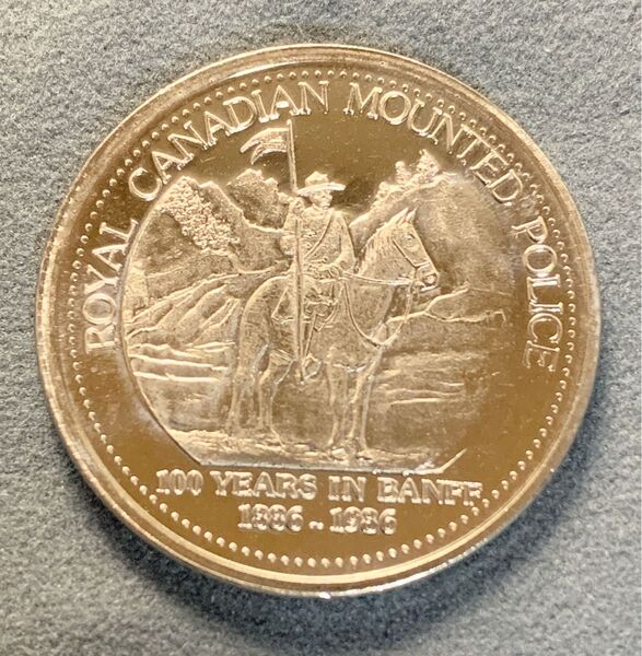 1986年 カナダ 山岳警察隊 100周年記念メダル 約33mm