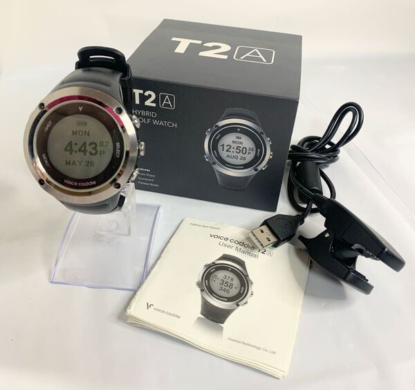 【MM】T2A VOICE CADDIE ボイスキャディ ゴルフウォッチ 飛距離計測 GPSナビ 稼働品