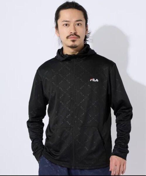 FILAラッシュガード 「FILA:フィラ」エンボスUVパーカー 水陸両用 サウナ サ活 メンズ