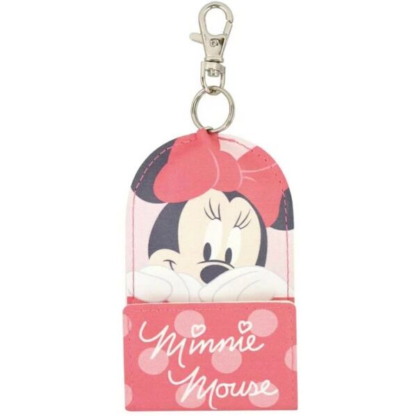 ディズニー ミニーマウス キーケース ランドセル ベルト リール付 新品 鍵 防犯 鍵入れ 小学生 女子女の子