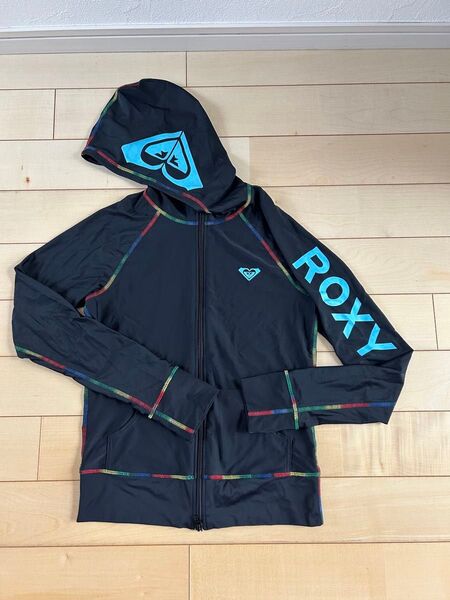 ROXY クイックシルバー ラッシュガード パーカー レディース 黒 ブラック Mサイズ